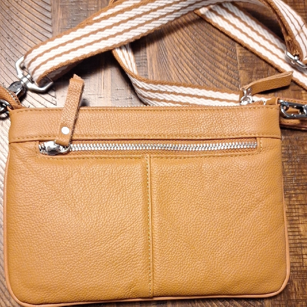 Tan Leather Crossbody Bag - Picture 4 of 7